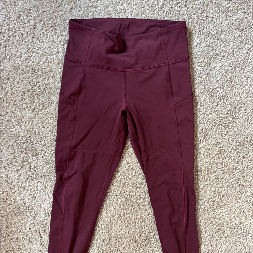 Lululemon Maroon Capri Leggings
